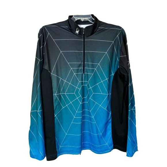 Spyder Other - Spyder Boys Black & Red Long Sleeve 1/2 Zip Shirt